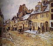 Camille Pissarro Leads to the loose multi tile this lucky Shao road oil